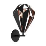 Aplica Vintage Carlton Negru Cupru
